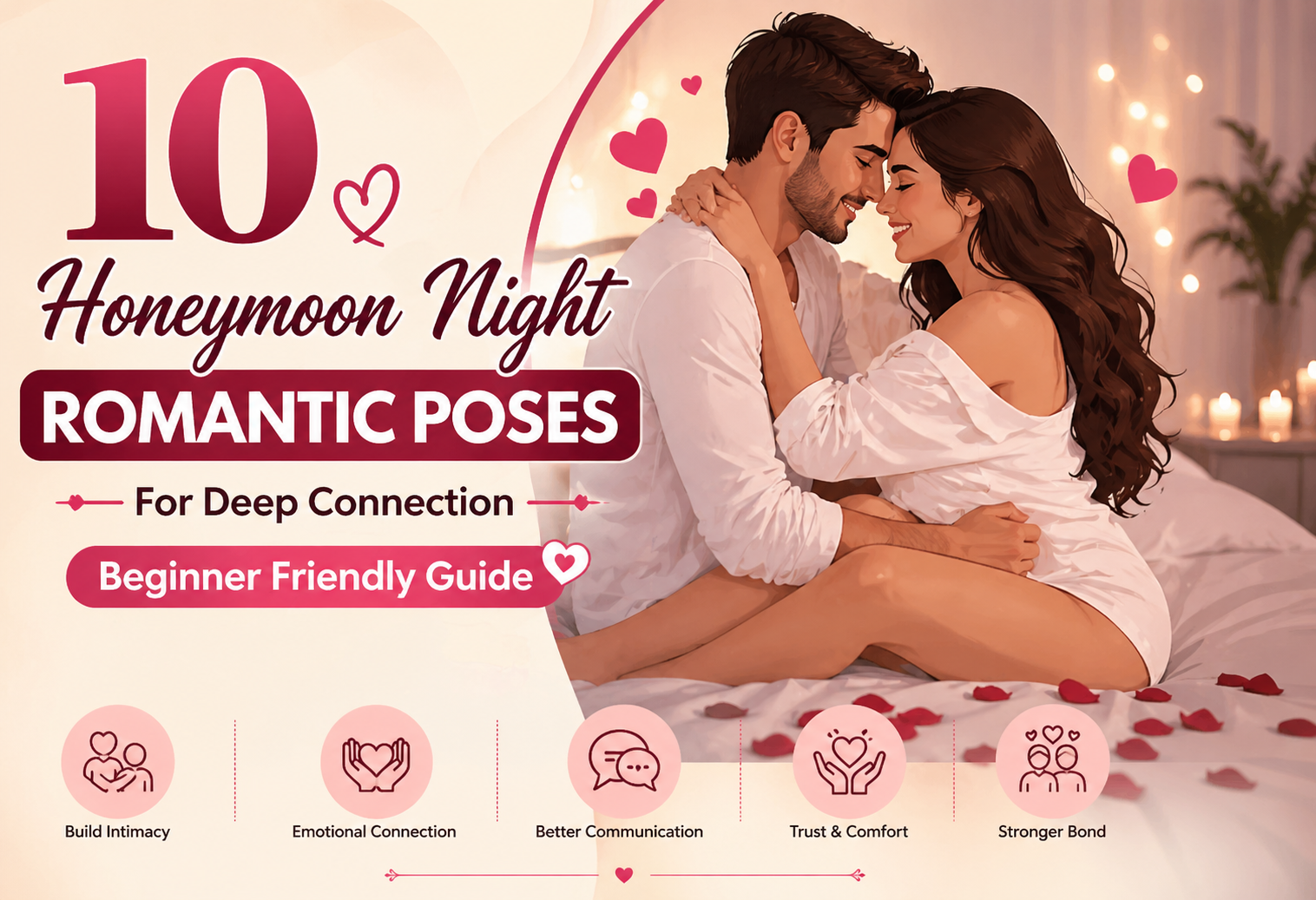 honeymoon night romantic poses vector illustration for couples