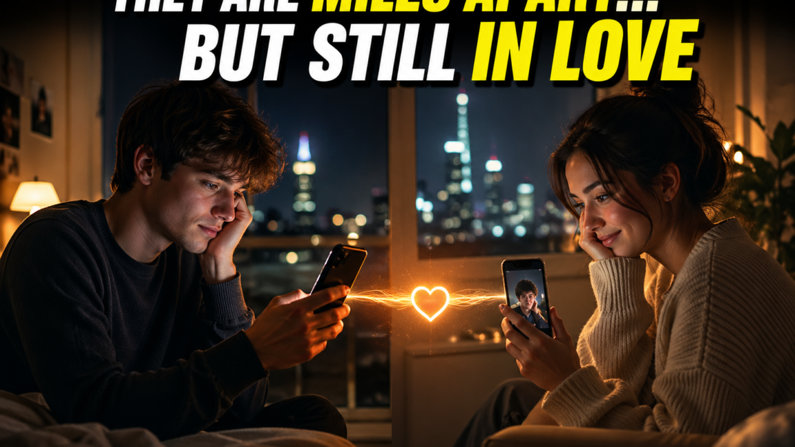 long distance relationship tips USA couple video call emotional connection romantic realistic lifestyle scene